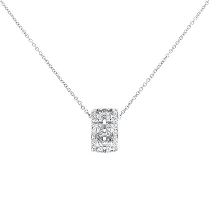 [✨ROSE✨]PARENTESI NECKLACE SILVER DIAMOND