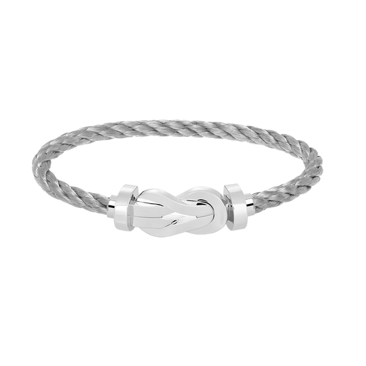 [✨ROSE✨]CHANCE LARGE 8 FIGURE BUCKLE NO DIAMOND BRACELET SILVER