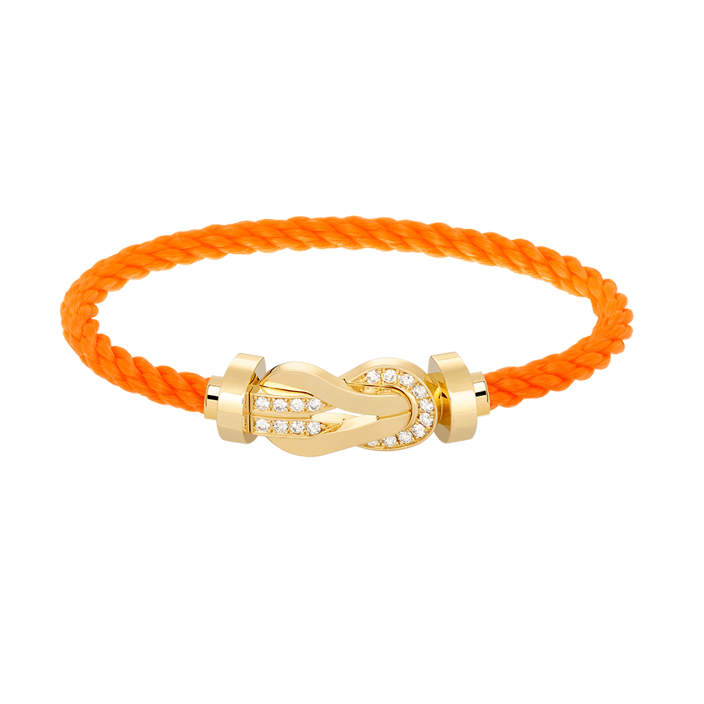 [✨ROSE✨]CHANCE LARGE 8 FIGURE BUCKLE HALF DIAMOND BRACELET GOLD