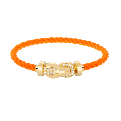 [✨ROSE✨]CHANCE LARGE 8 FIGURE BUCKLE HALF DIAMOND BRACELET GOLD