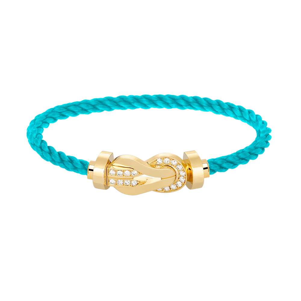 [✨ROSE✨]CHANCE LARGE 8 FIGURE BUCKLE HALF DIAMOND BRACELET GOLD