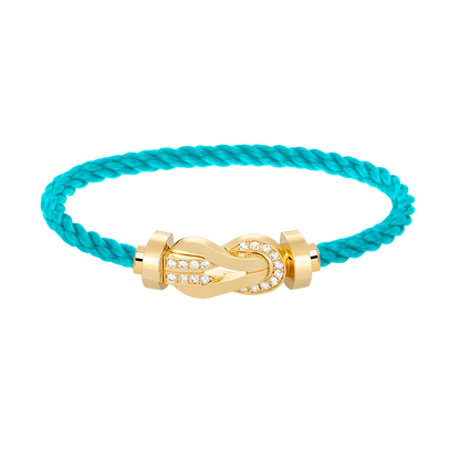 [✨ROSE✨]CHANCE LARGE 8 FIGURE BUCKLE HALF DIAMOND BRACELET GOLD