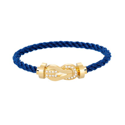 [✨ROSE✨]CHANCE LARGE 8 FIGURE BUCKLE HALF DIAMOND BRACELET GOLD