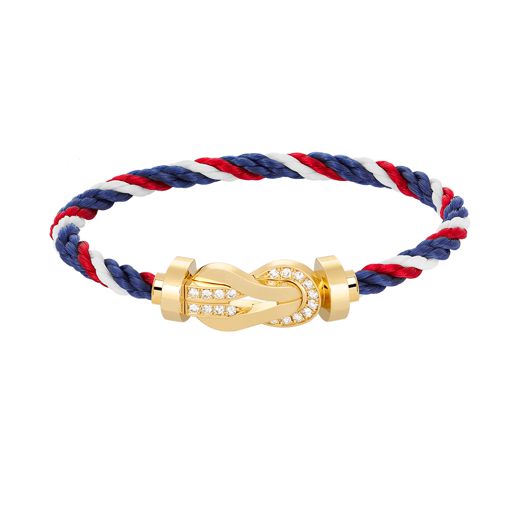 [✨ROSE✨]CHANCE LARGE 8 FIGURE BUCKLE HALF DIAMOND BRACELET GOLD