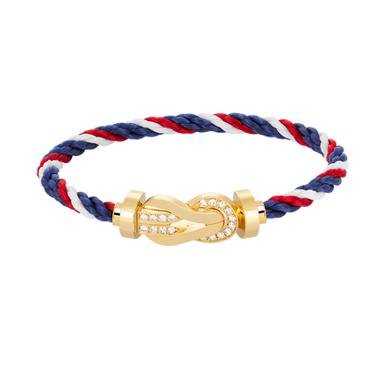 [✨ROSE✨]CHANCE LARGE 8 FIGURE BUCKLE HALF DIAMOND BRACELET GOLD