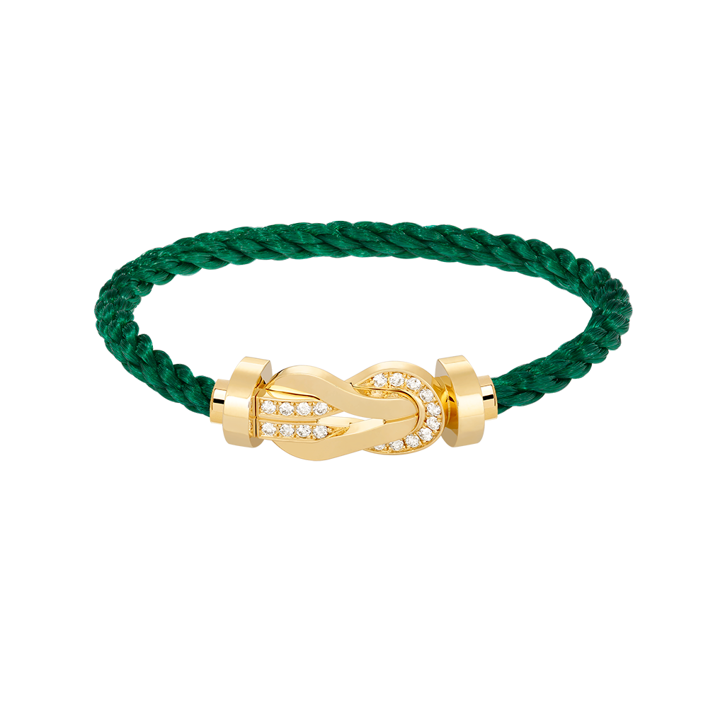 [✨ROSE✨]CHANCE LARGE 8 FIGURE BUCKLE HALF DIAMOND BRACELET GOLD