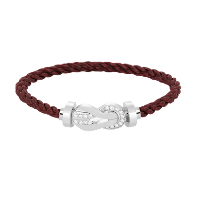 [✨ROSE✨]CHANCE LARGE 8 FIGURE BUCKLE HALF DIAMOND BRACELET SILVER