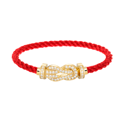 [✨ROSE✨]CHANCE LARGE 8 FIGURE BUCKLE FULLDIAMOND BRACELET GOLD
