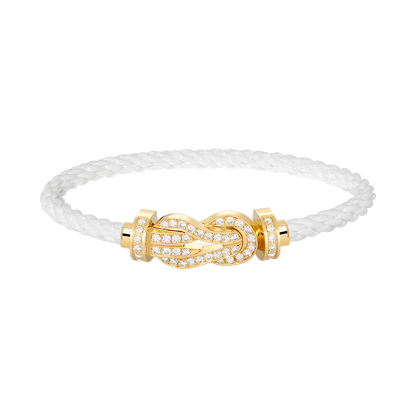 [✨ROSE✨]CHANCE LARGE 8 FIGURE BUCKLE FULLDIAMOND BRACELET GOLD