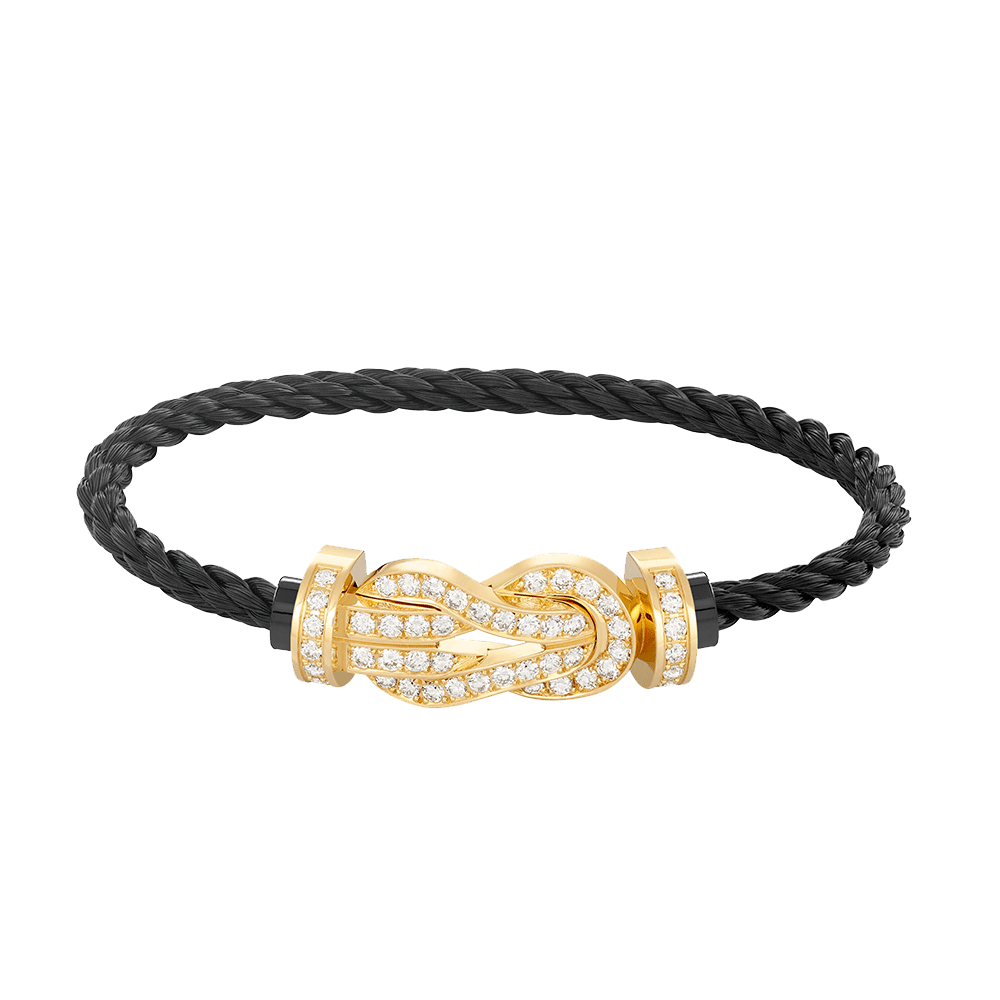 [✨ROSE✨]CHANCE LARGE 8 FIGURE BUCKLE FULLDIAMOND BRACELET GOLD
