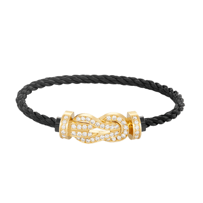 [✨ROSE✨]CHANCE LARGE 8 FIGURE BUCKLE FULLDIAMOND BRACELET GOLD