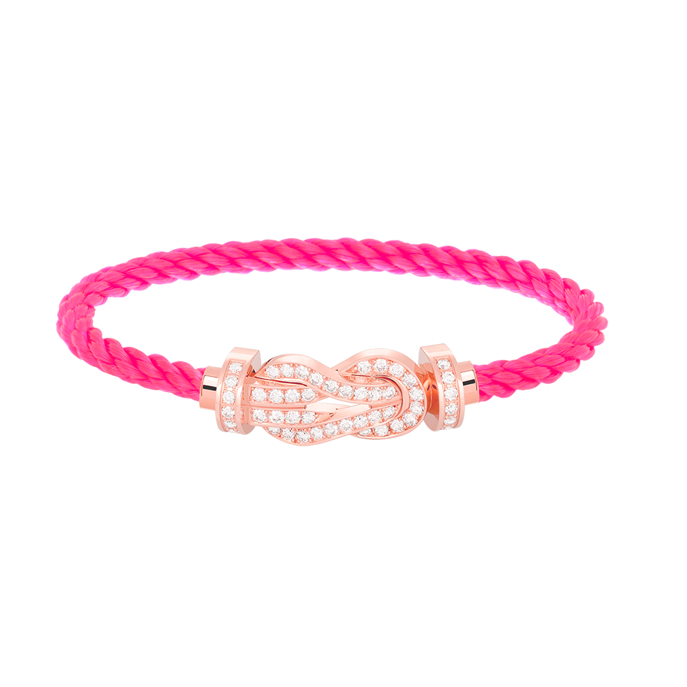 [✨ROSE✨]CHANCE LARGE 8 FIGURE BUCKLE FULL DIAMOND BRACELET ROSE GOLD