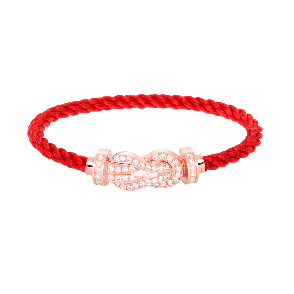 [✨ROSE✨]CHANCE LARGE 8 FIGURE BUCKLE FULL DIAMOND BRACELET ROSE GOLD