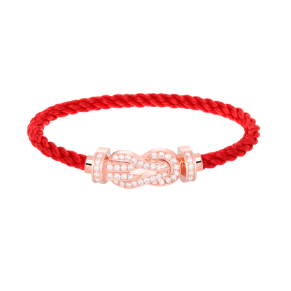 [✨ROSE✨]CHANCE LARGE 8 FIGURE BUCKLE FULL DIAMOND BRACELET ROSE GOLD
