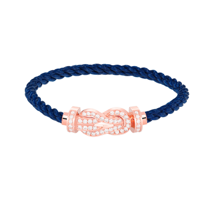 [✨ROSE✨]CHANCE LARGE 8 FIGURE BUCKLE FULL DIAMOND BRACELET ROSE GOLD