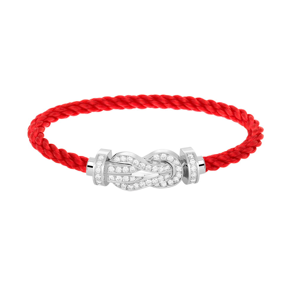 [✨ROSE✨]CHANCE LARGE 8 FIGURE BUCKLE FULL DIAMOND BRACELET SILVER