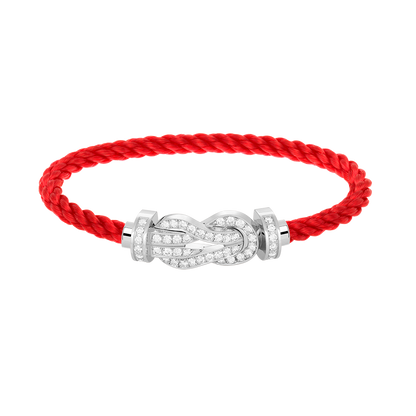 [✨ROSE✨]CHANCE LARGE 8 FIGURE BUCKLE FULL DIAMOND BRACELET SILVER