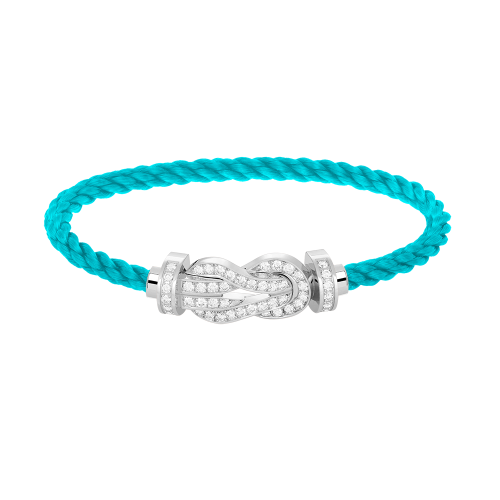 [✨ROSE✨]CHANCE LARGE 8 FIGURE BUCKLE FULL DIAMOND BRACELET SILVER