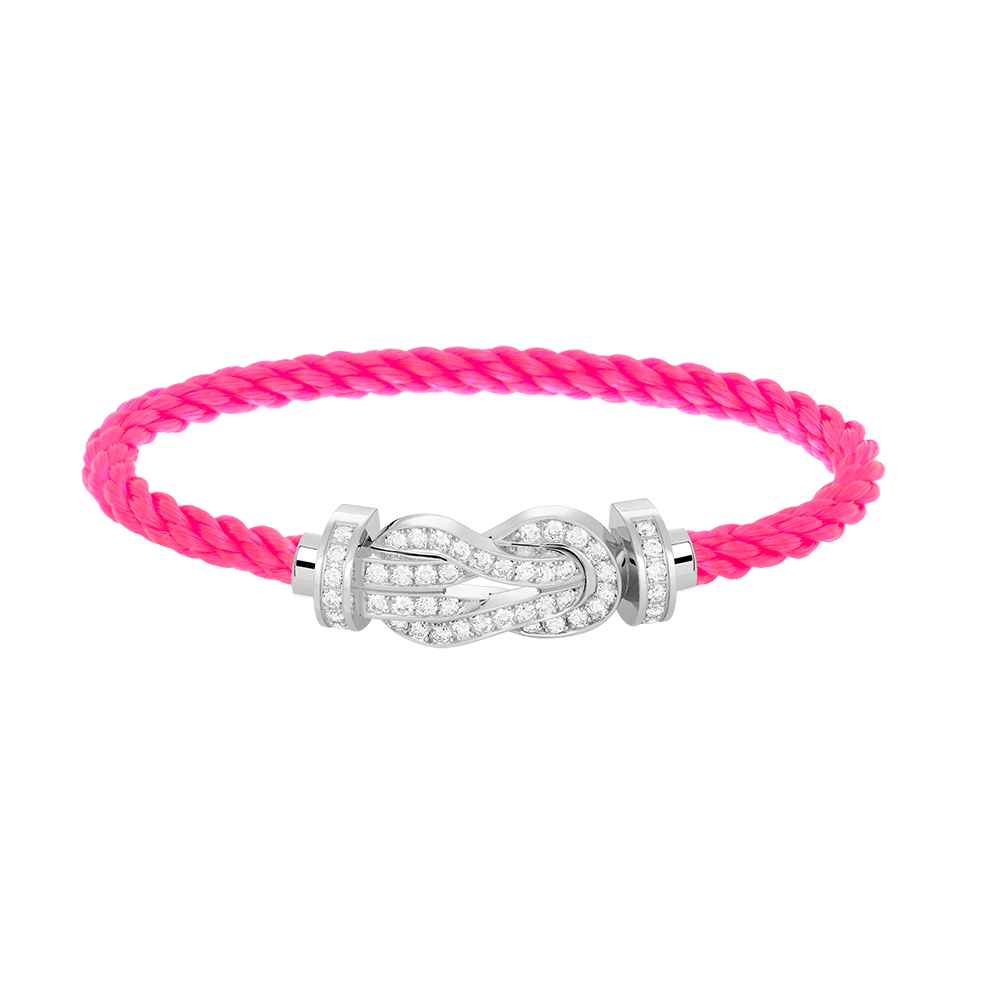 [✨ROSE✨]CHANCE LARGE 8 FIGURE BUCKLE FULL DIAMOND BRACELET SILVER