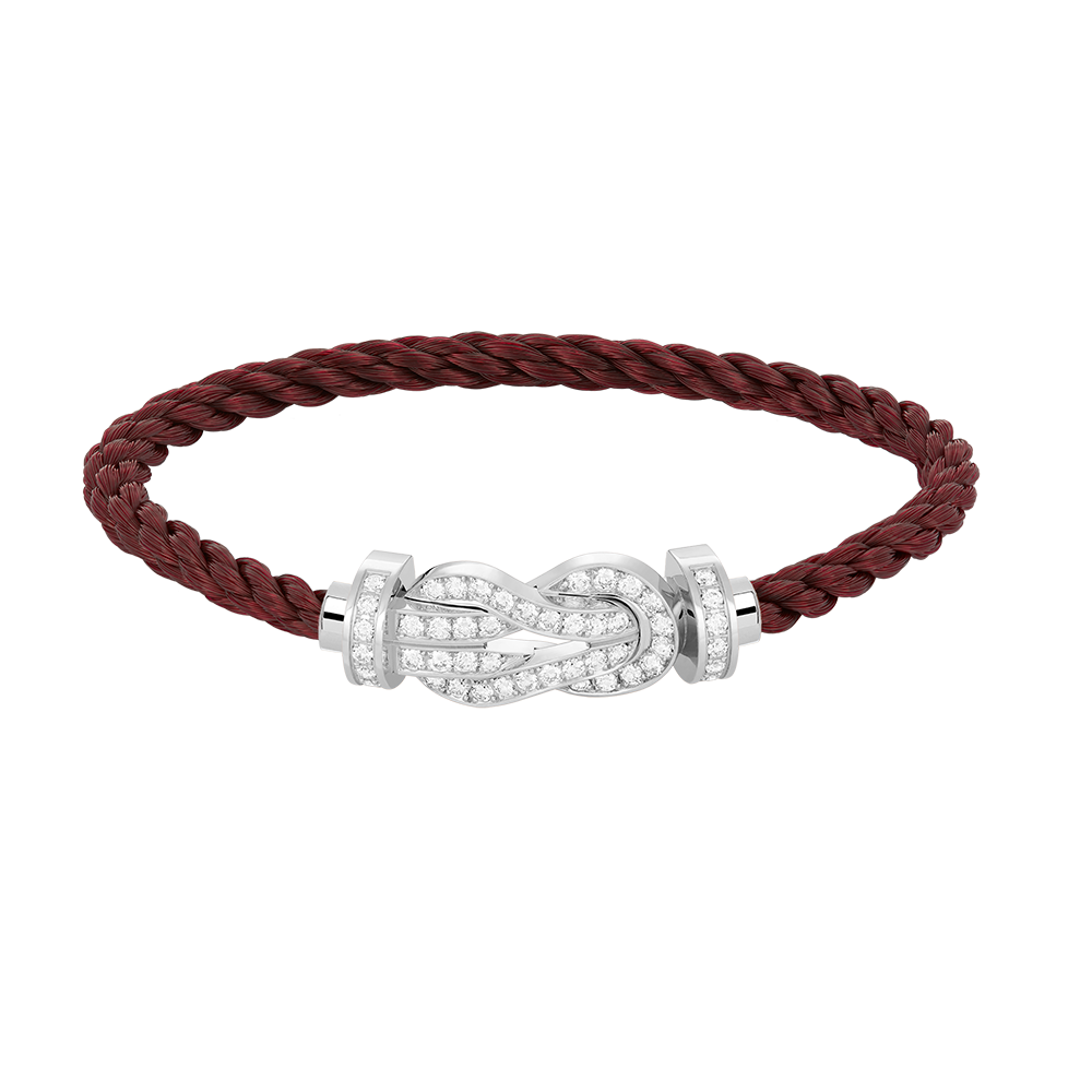 [✨ROSE✨]CHANCE LARGE 8 FIGURE BUCKLE FULL DIAMOND BRACELET SILVER