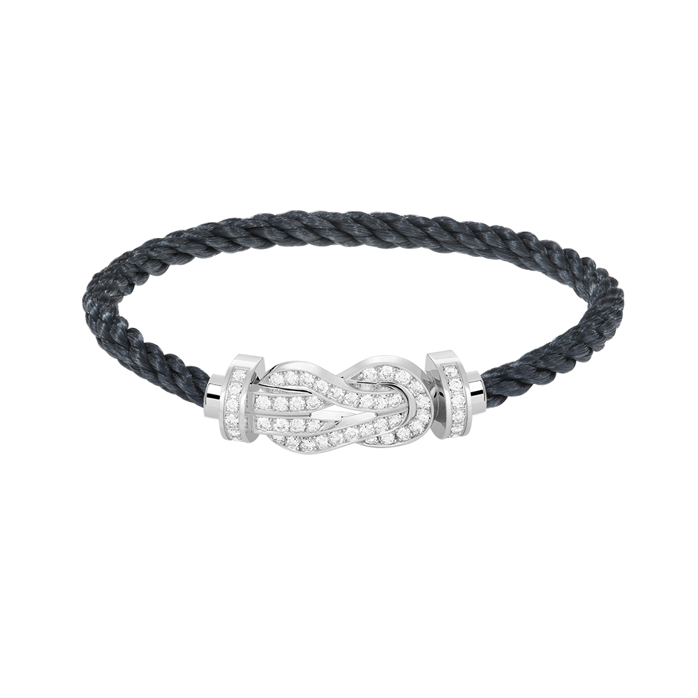 [✨ROSE✨]CHANCE LARGE 8 FIGURE BUCKLE FULL DIAMOND BRACELET SILVER