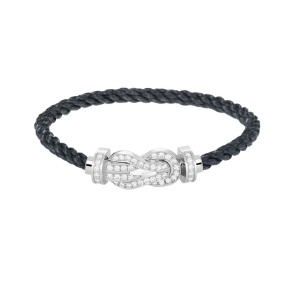 [✨ROSE✨]CHANCE LARGE 8 FIGURE BUCKLE FULL DIAMOND BRACELET SILVER