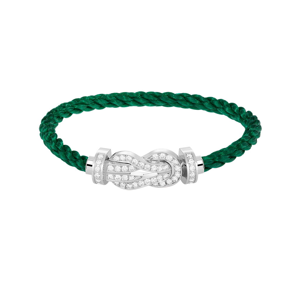 [✨ROSE✨]CHANCE LARGE 8 FIGURE BUCKLE FULL DIAMOND BRACELET SILVER