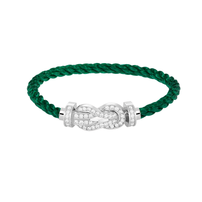 [✨ROSE✨]CHANCE LARGE 8 FIGURE BUCKLE FULL DIAMOND BRACELET SILVER