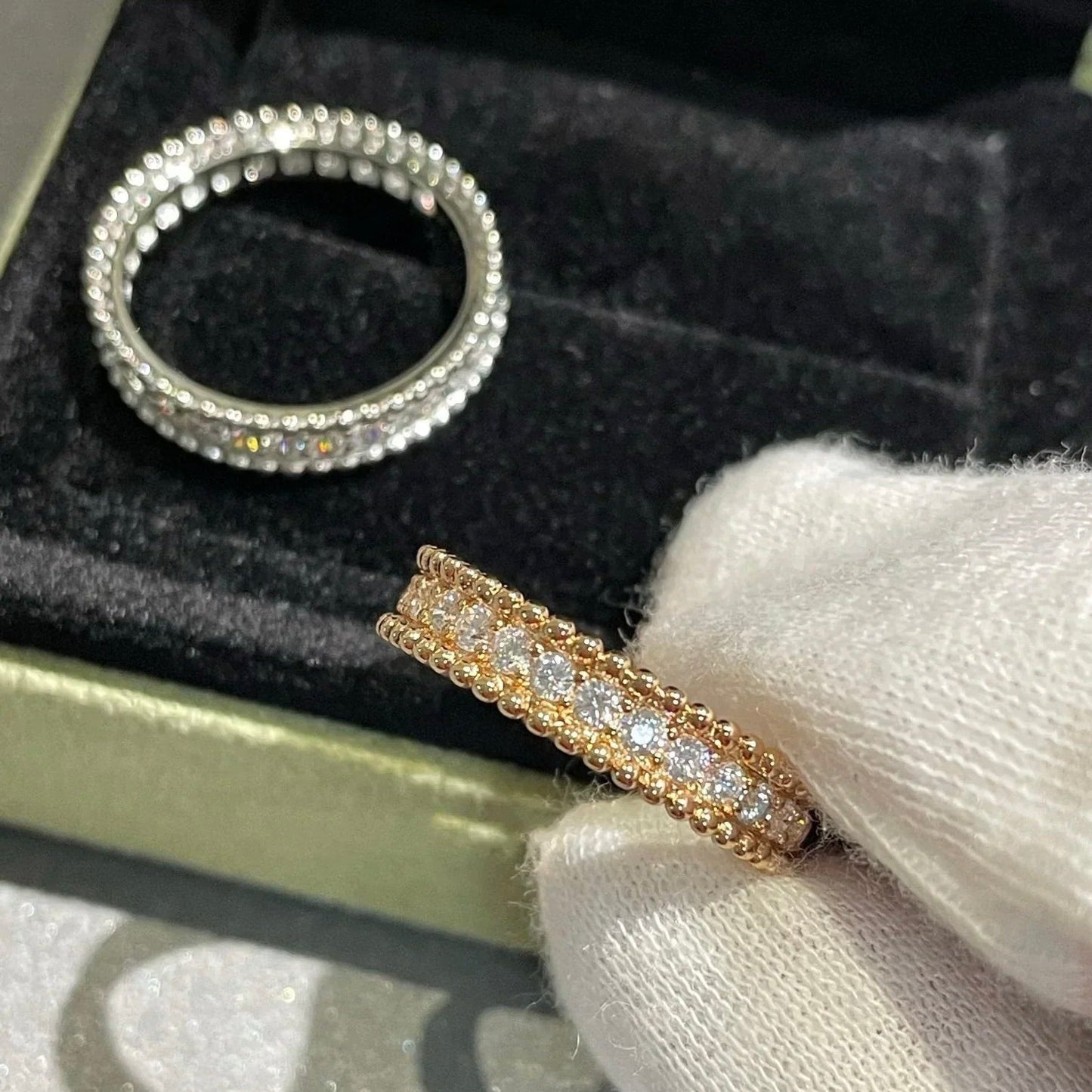 [✨ROSE✨]PERLEE DIAMOND SILVER RING