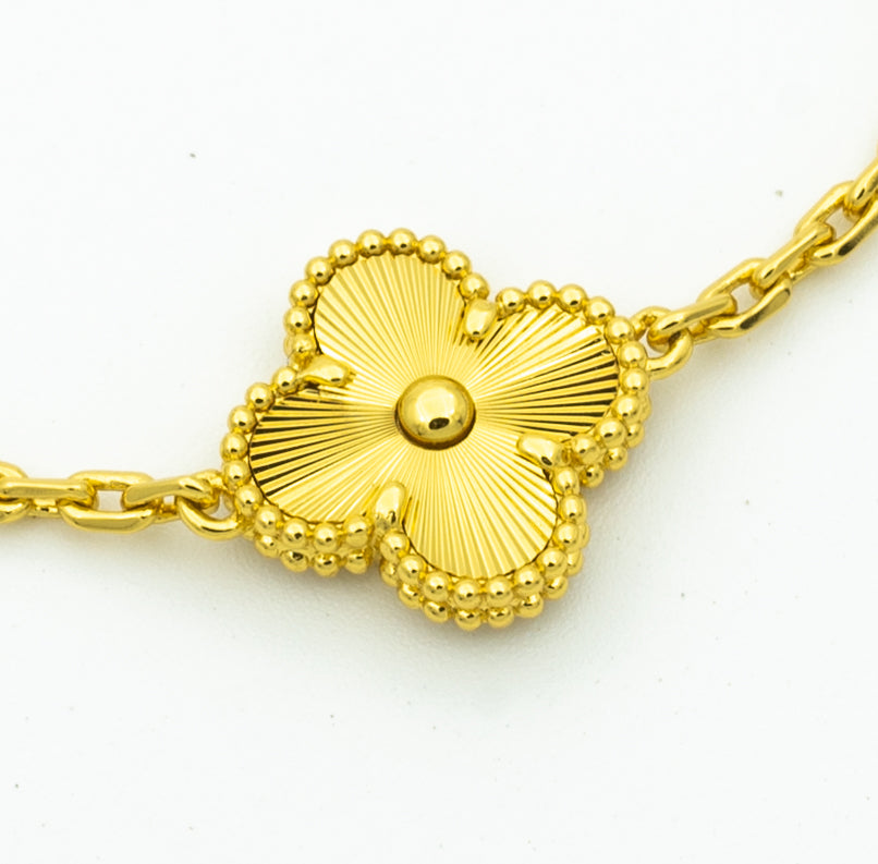 [✨ROSE✨]CLOVER BRACELET 5 MOTIFS GOLD DIAMOND