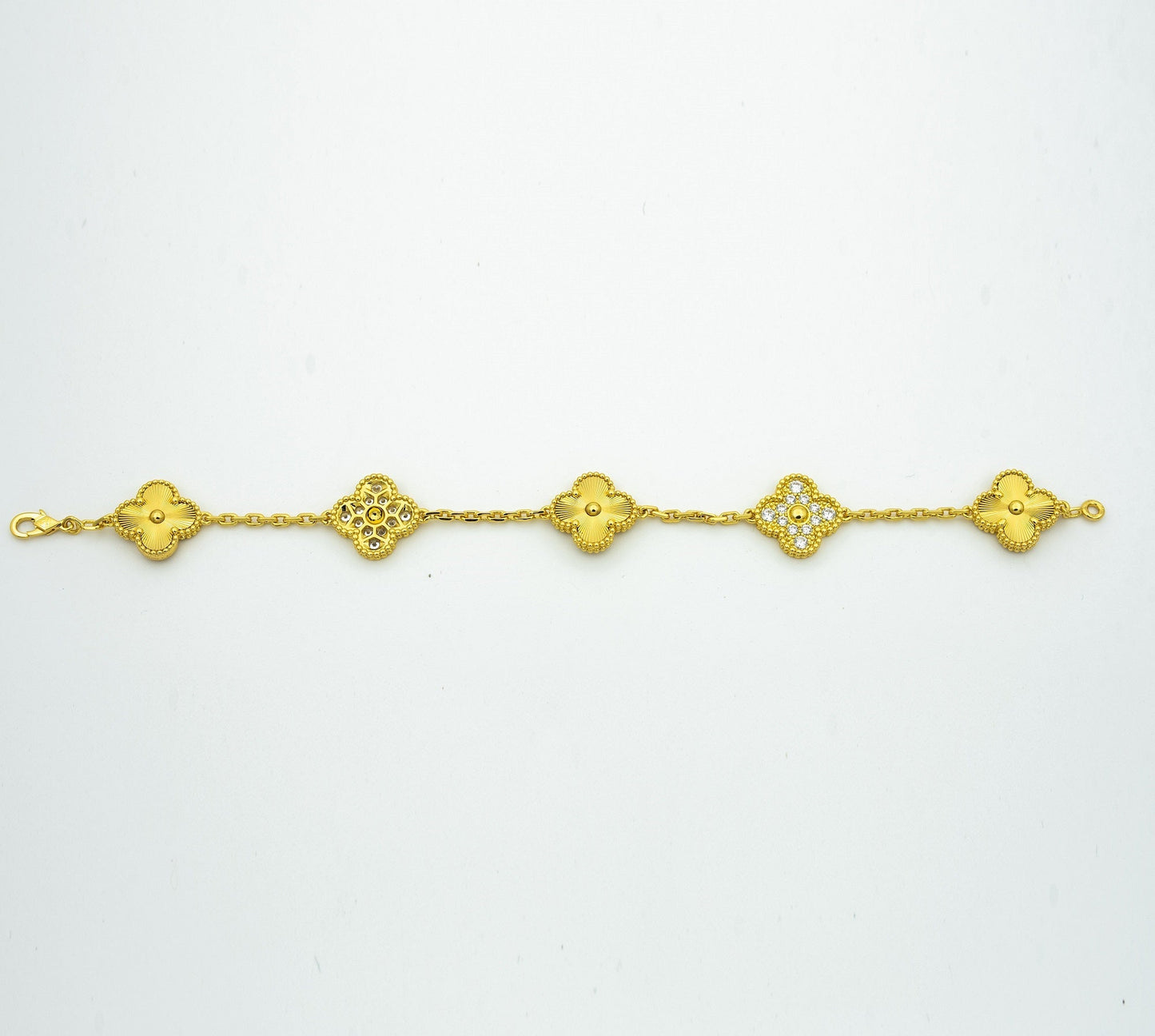 [✨ROSE✨]CLOVER BRACELET 5 MOTIFS GOLD DIAMOND