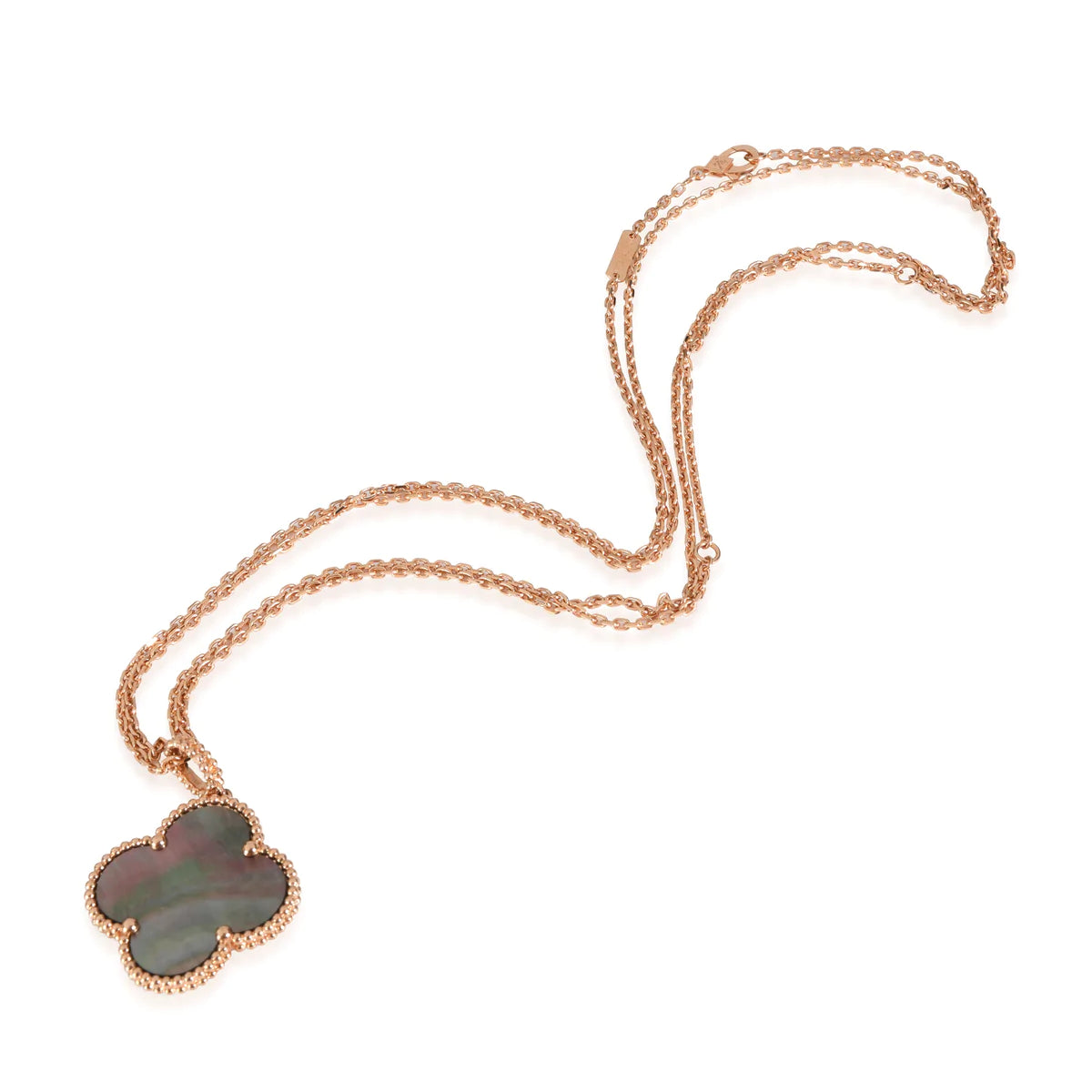 [✨ROSE✨]CLOVER 25MM GOLD DARK MOP BIG CLOVER NECKLACE