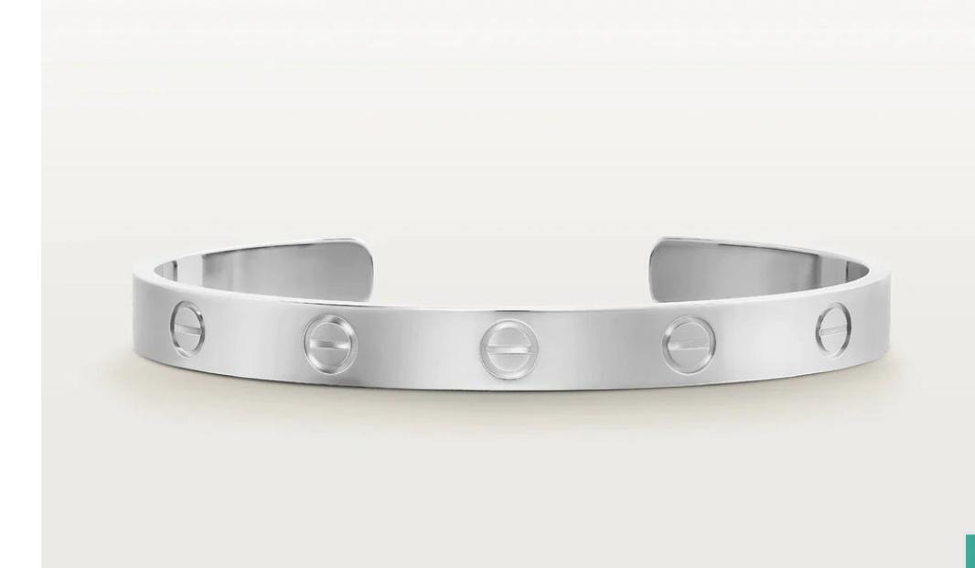 [✨ROSE✨]LOVE BRACELET 6.1MM OPEN CUFF