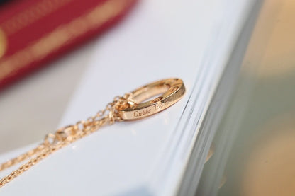 [✨ROSE✨]LOVE NECKLACE ADJUSTABLE ROSE GOLD 2 DIAMOND