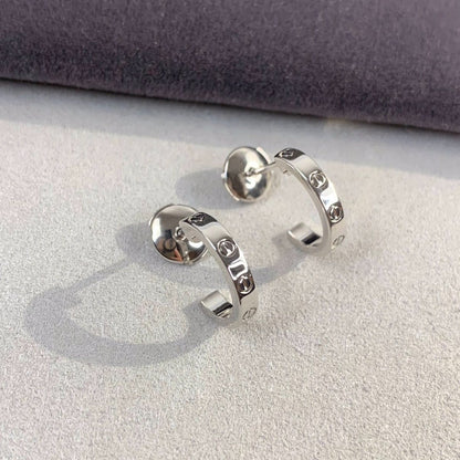 [✨ROSE✨]LOVE EARRINGS 2.65MM SILVER