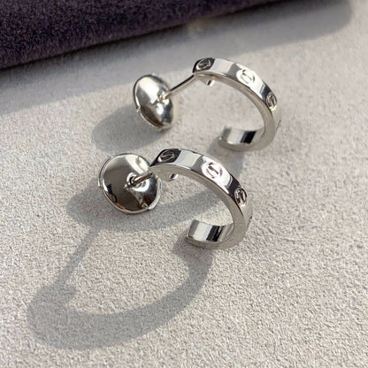 [✨ROSE✨]LOVE EARRINGS 2.65MM SILVER