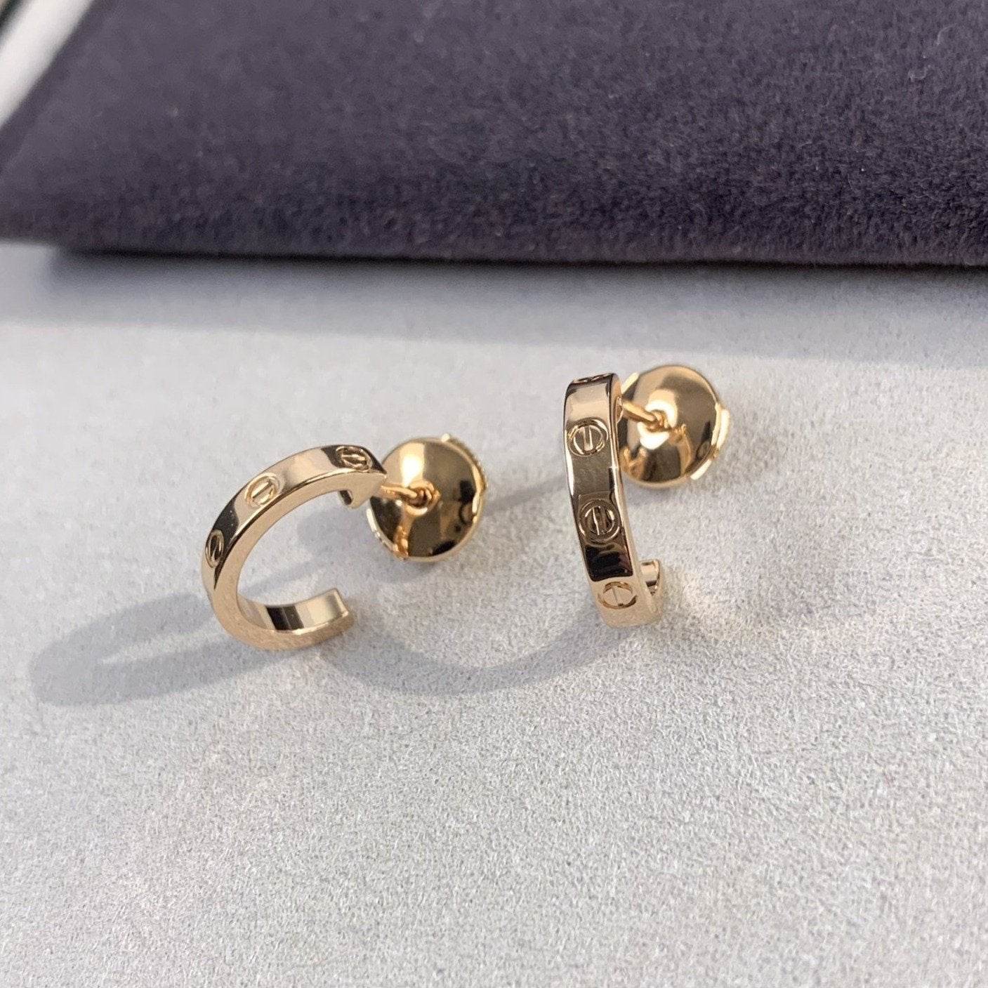 [✨ROSE✨]LOVE EARRINGS 2.65MM PINK GOLD