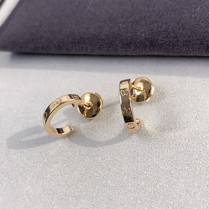 [✨ROSE✨]LOVE EARRINGS 2.65MM PINK GOLD