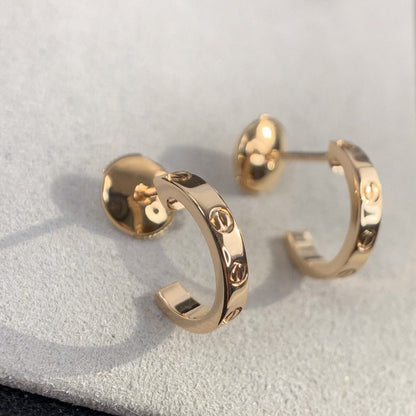 [✨ROSE✨]LOVE EARRINGS 2.65MM PINK GOLD