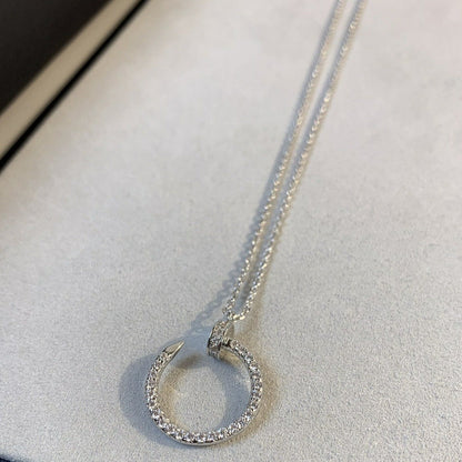 [✨ROSE✨]JUSTE NECKLACE SILVER DIAMONDS