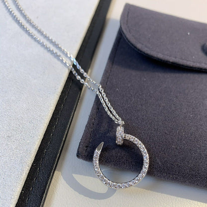 [✨ROSE✨]JUSTE NECKLACE SILVER DIAMONDS