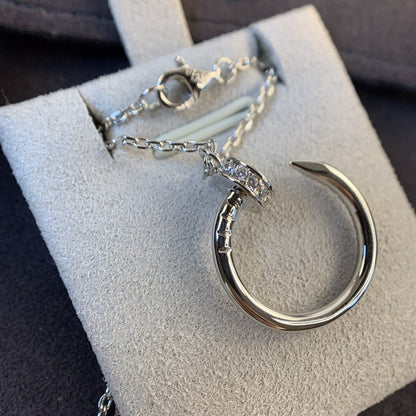 [✨ROSE✨]JUSTE NECKLACE SILVER DIAMONDS