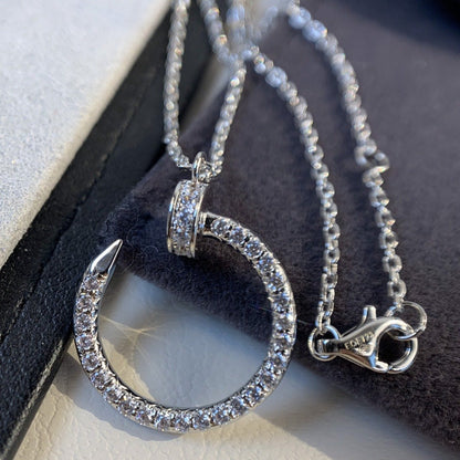 [✨ROSE✨]JUSTE NECKLACE SILVER DIAMONDS