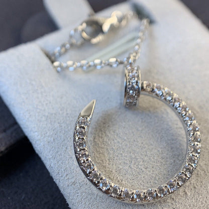 [✨ROSE✨]JUSTE NECKLACE SILVER DIAMONDS