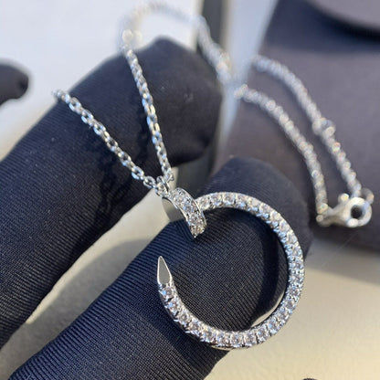 [✨ROSE✨]JUSTE NECKLACE SILVER DIAMONDS