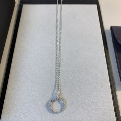 [✨ROSE✨]JUSTE NECKLACE SILVER DIAMONDS