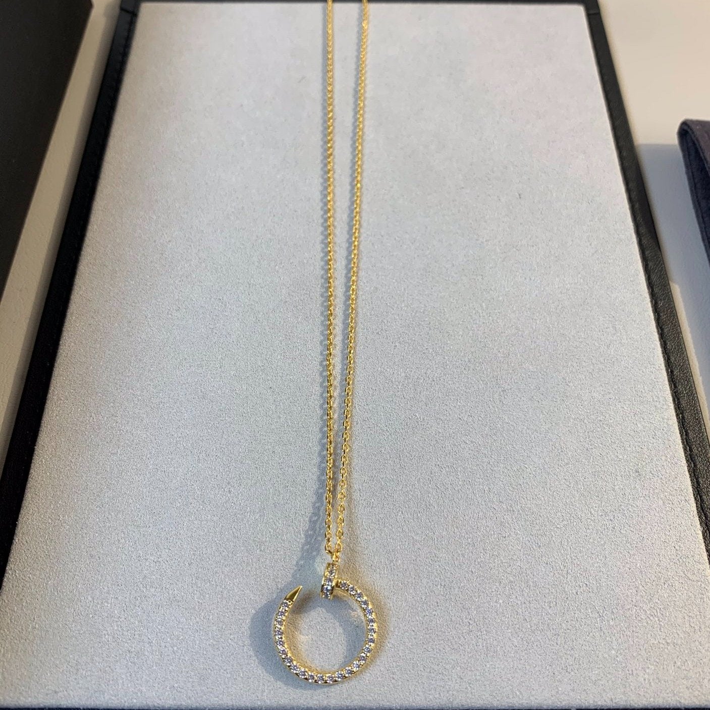 [✨ROSE✨]JUSTE NECKLACE GOLD DIAMONDS