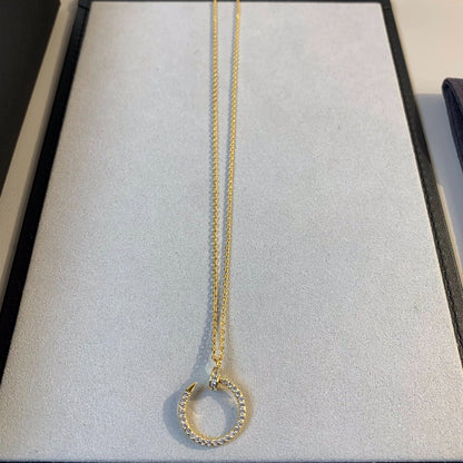 [✨ROSE✨]JUSTE NECKLACE GOLD DIAMONDS