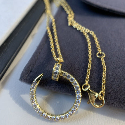 [✨ROSE✨]JUSTE NECKLACE GOLD DIAMONDS