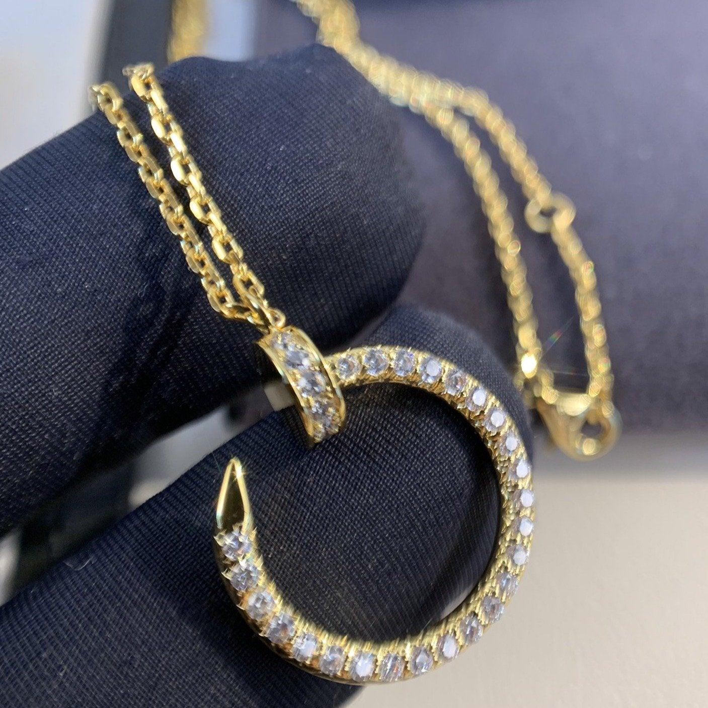 [✨ROSE✨]JUSTE NECKLACE GOLD DIAMONDS